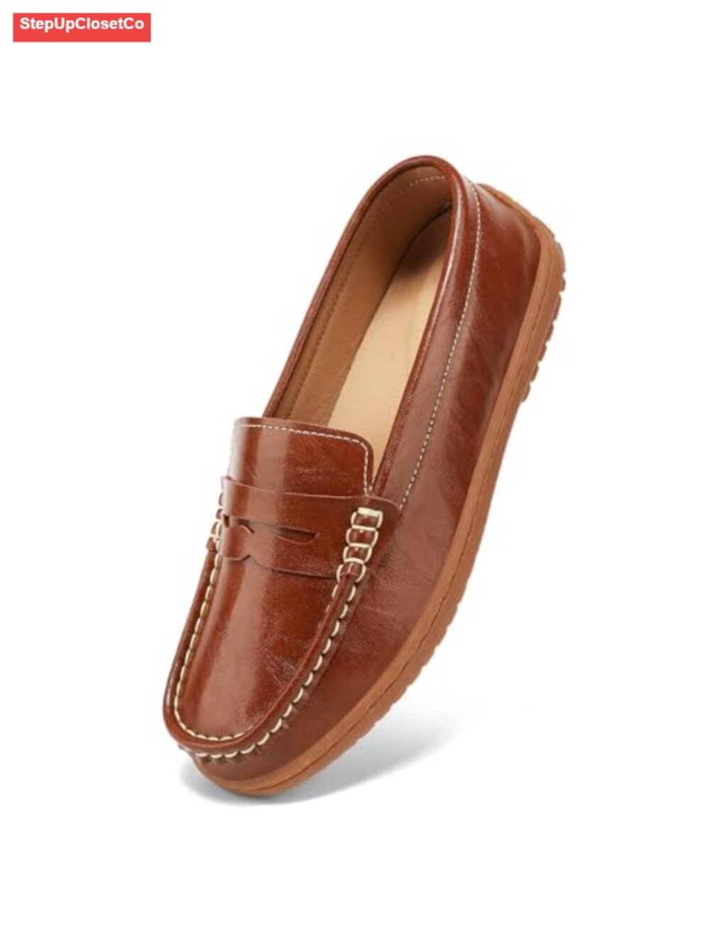 Women's Classic Handsewn Penny Loafers Slip On Driving Shoes Lightweight